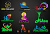 do unique combination 3d logo design