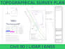 prepare topographical survey plans and maps