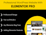 design modern and responsive website using elementor pro