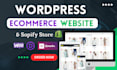 build a wordpress ecommerce website or shopify online store
