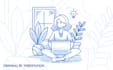 draw minimal modern line art illustration