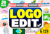 edit, resize, vectorize, color change, make transparent logo