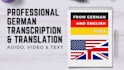 transcript and translate audio, video and text