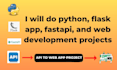 do python flask app , fastapi, api and sql, web development