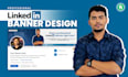 design your professional linkedin banner, cover, header