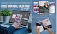 design modern printed marketing flyer, leaflet, sales sheet