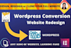 clone wix to wordpress website, html to wordpress website