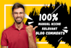 do niche relevant manual 10 blog comments