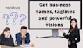 create elegant business names, taglines and powerful visions