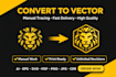 vector trace, redraw, and recreate your logo perfectly