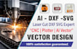 create laser cut dxf svg files for cnc plasma plotter and wood cutting