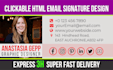 design responsive clickable HTML email signature within 2hrs