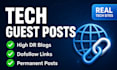 publish guest posts on tech blogs