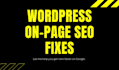 do onpage wordpress and shopify SEO optimization and fixes