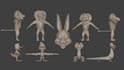 make stylized and cartoonish 3d model character
