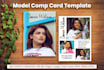 create a professional model comp card
