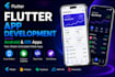 develop a flutter mobile app for android and ios