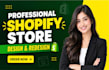 build shopify store, shopify store design, shopify website design and redesign