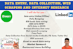 do data entry, data collection, and internet research