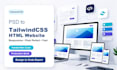 convert PSD figma xd to responsive tailwind CSS HTML website