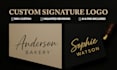design a custom handwritten or signature logo for your brand