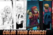 color your comic book pages, manga, or webtoon