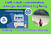 install, customization, redesign, wordpress bug fixing