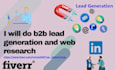 do b2b lead generation and web research