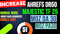 increase ahrefs domain rating and moz da very fast