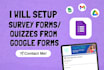create online quiz, form, surveys in google forms