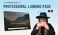 design you a professional landing page UX UI wireframe