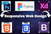 convert PSD to html, figma to html, adobe xd to html, css, bootstrap