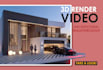 create 3d architectural house animation walkthrough render