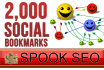 create 2000 social bookmark backlinks for your whole site