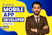 develop flutter mobile apps with firebase and API for android and ios