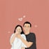 draw you simple portrait, couple or family portrait in my style