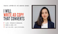 write an engaging ad copy that converts