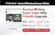 write, edit, upgrade your resume, CV, cover letter, linkedin