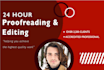 proofread and copy edit within 24 hours