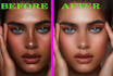 high end photo retouching and skin retouching