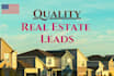 pull quality real estate leads in US
