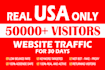 drive 50,000 USA web traffic for 30 days