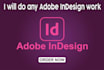 do any adobe indesign work