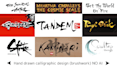 create hand drawn calligraphic design by brush