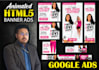 do animated html5 google banner display adsense ads