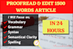 proofread and edit 1500 words in 24 hours