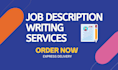 write unique and customized job description for you