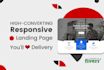 create responsive HTML landing page