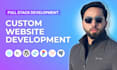 do custom website development react node laravel front end backend developer