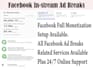 complete facebook instream, ad break page full monetization,